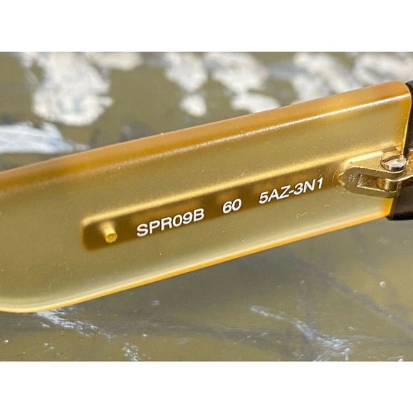 Y2K PRADA Gradient Unisex Sunglasses Black Tan Made in Italy SPR09B 60 5AZ-3N1 - Picture 5 of 13